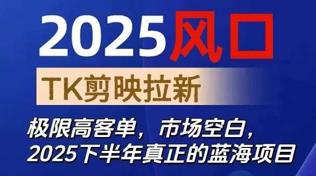 2025风口TK剪映capcut拉新项目，极限高客单，市场空白，2025下半年真正的蓝海项目 图1