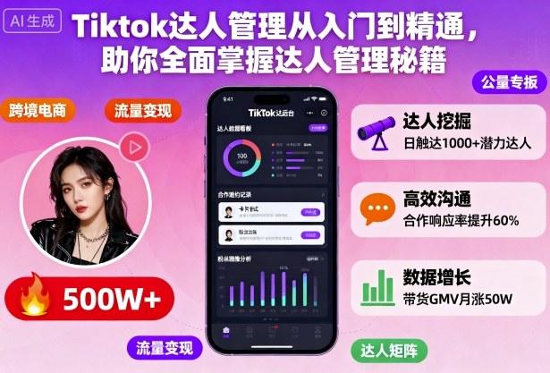 Tiktok达人管理从入门到精通，助你全面掌握达人管理秘籍 图1