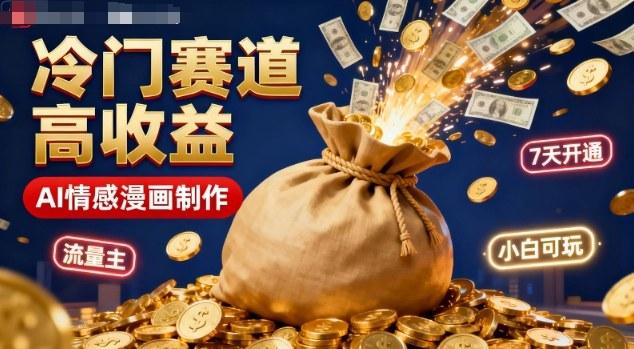 公众号冷门赛道，用AI做情感漫画，7天开通流量主，操作简单，小白可玩 图1