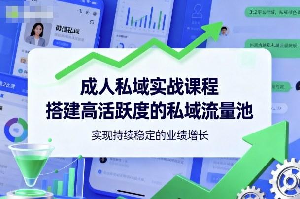 成人私域实战课程，搭建高活跃度的私域流量池，实现持续稳定的业绩增长 图1