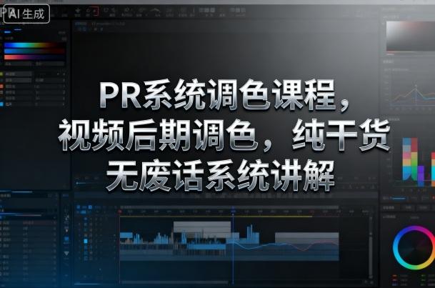 PR系统调色课程，视频后期调色，纯干货无废话系统讲解 图1