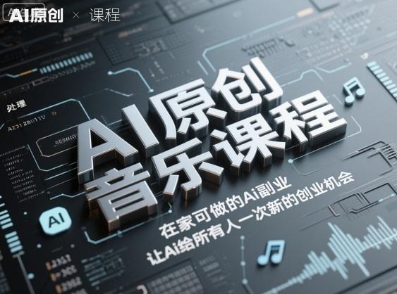AI原创音乐课程，在家可做的Ai副业，让Ai给所有人一次新的创业机会 图1