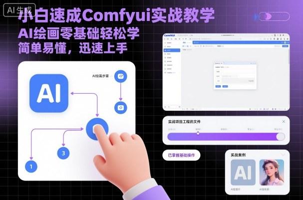 小白速成Comfyui实战教学，AI绘画零基础轻松学，简单易懂，迅速上手 图1