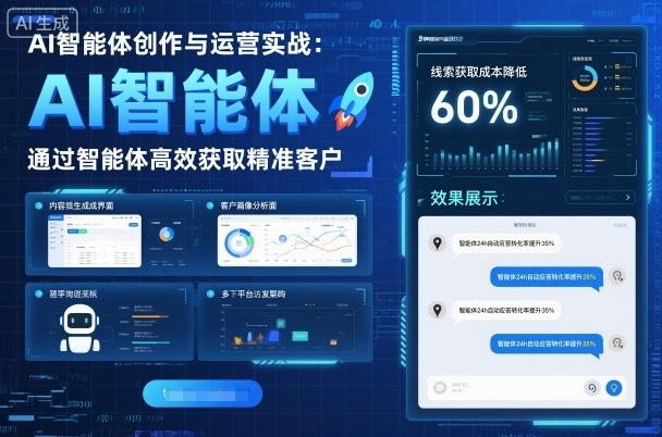 AI智能体创作与运营实战，实体门店通过智能体高效获取精准客户 图1