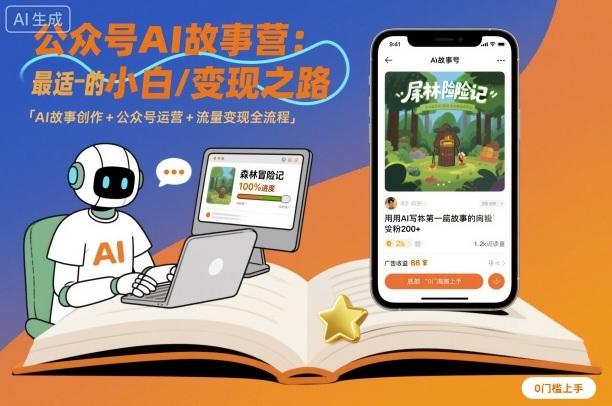 公众号ai故事营,最适合小白的自媒体变现之路 图1