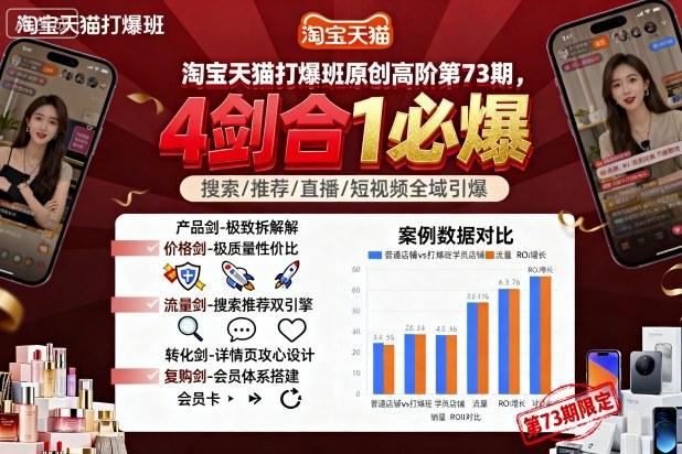 淘宝天猫打爆班原创高阶第73期，4剑合1必爆 图1