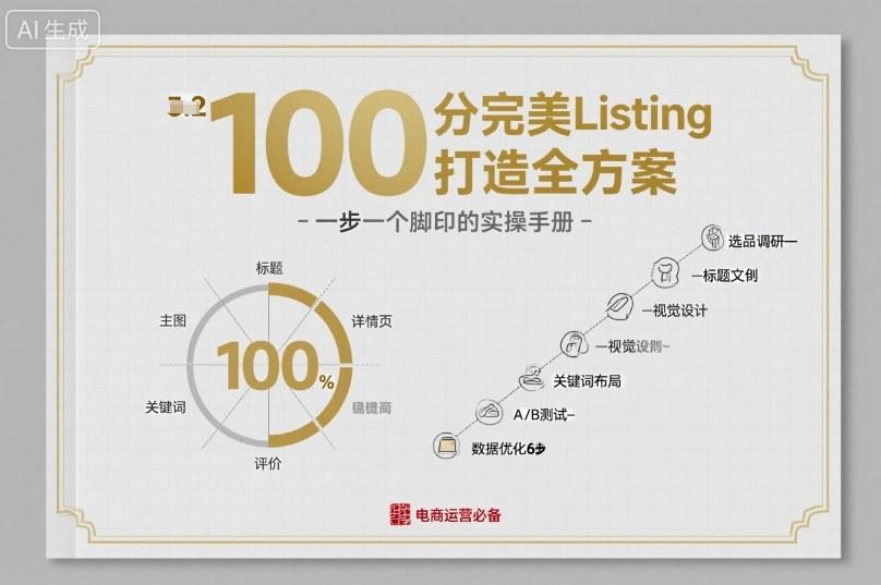100分完美Listing打造全方案，想要完美listing必须是需要一步一个脚印的 图1