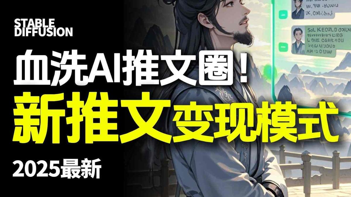 最新AI动态电影漫画小说推文，全流程实操教学，小白也能月入1W+ 图1