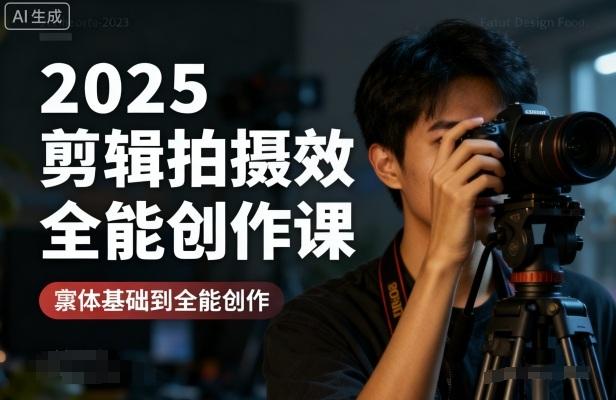 2025剪辑拍摄特效全能创作课，零基础到全能创作 图1