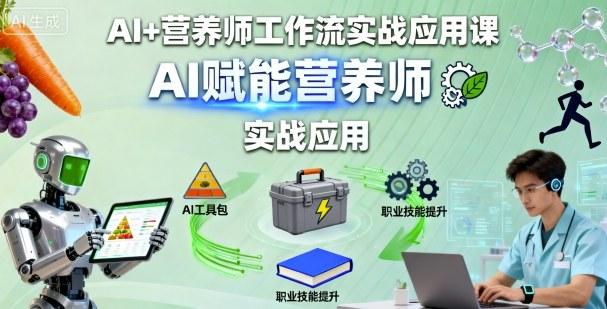 AI+营养师工作流实战应用课，AI赋能营养师 图1