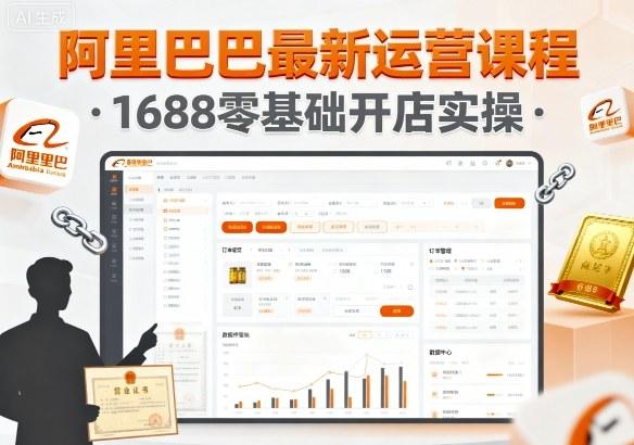 阿里巴巴最新运营课程，1688零基础开店实操 图1