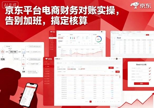 京东平台电商财务对账实操，告别加班，搞定核算 图1