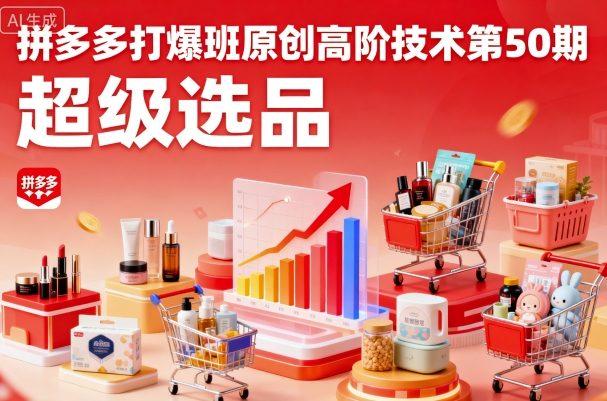 拼多多打爆班原创高阶技术第50期，超级选品 图1