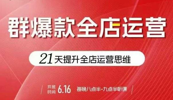 贾真电商群爆款全店运营，21天提升全店运营思维，起店、全店运营爆款不断 图1