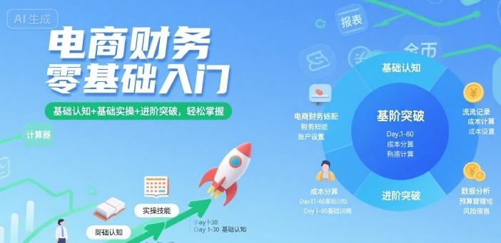 电商财务零基础入门，基础认知+基础实操+进阶突破，轻松掌握 图1
