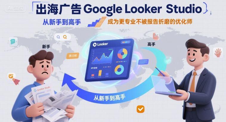出海广告Google Looker Studio从新手到高手，成为更专业不被报告折磨的优化师 图1