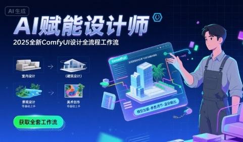 AI赋能设计师， 2025全新comfyui设计全流程工作流 ，室内-建筑-景观-美术，零基础直接上手 图1