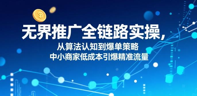 ​无界推广全链路实操，从算法认知到爆单策略，中小商家低成本引爆精准流量 图1