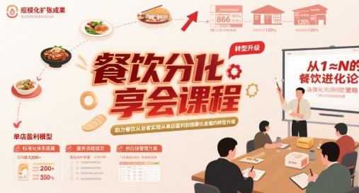 餐饮分享会课程，助力餐饮从业者实现从单店盈利到规模化发展的转型升级 图1