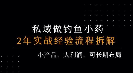 私域做钓鱼小药 每单利润3张+ 详细流程拆解 图1