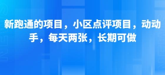 新跑通的项目,小区点评项目,动动手,每天两张,长期可做 图1