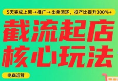 淘宝截流快速起店玩法，掌握暴力快速起店的流程，5天完成上架-推广-出单闭环 图1