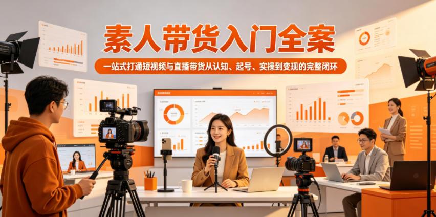素人带货入门全案，一站式打通短视频与直播带货从认知、起号、实操到变现的完整闭环 图1