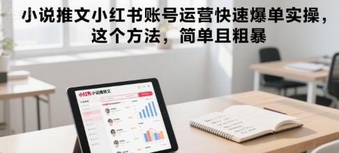 小说推文小红书账号运营快速爆单实操，这个方法，简单且粗暴 图1