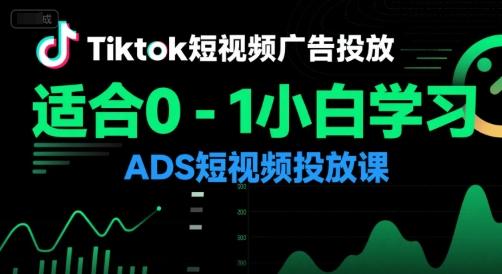 Tiktok短视频广告投放，适合0-1小白学习ADS短视频投放课 图1