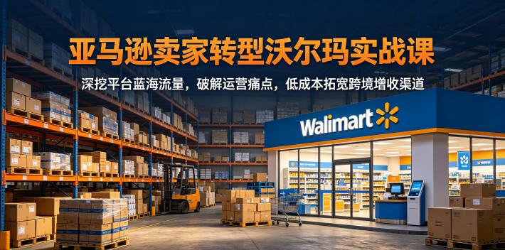 跨境电商卖家转型沃尔玛实战课，深挖平台蓝海流量，破解运营痛点，低成本拓宽跨境增收渠道 图1