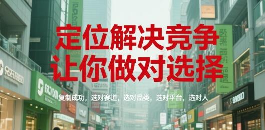定位解决竞争，让你做对选择，复制成功，选对赛道，选对品类，选对平台，选对人 图1