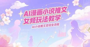 AI漫画小说推文女频玩法教学，AI小说推文变现全流程 图1