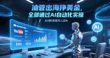 油管出海挣美金,全部通过AI自动化实操,从0到1实现月入过W 图1