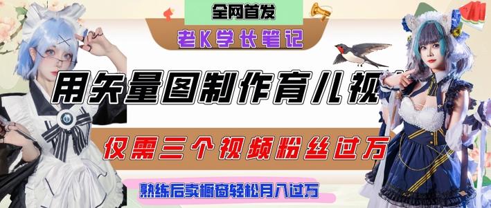 用矢量图制作育儿知识，条条爆款，每条点赞破万，实操仅需10分钟，卖育儿资料轻松月入过1W 图1