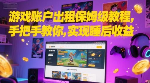 游戏账户出租保姆级教程，手把手教你，实现睡后收益 图1