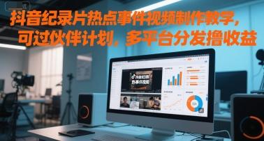 抖音纪录片热点事件视频制作教学,可过伙伴计划,多平台分发撸收益 图1