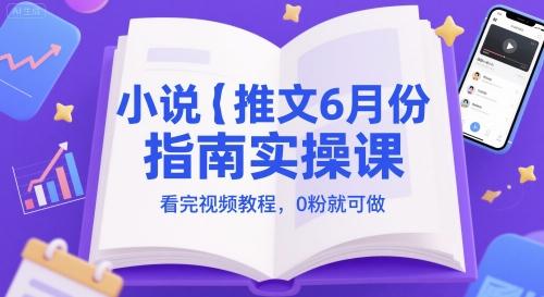 小说推文6月份指南实操课，看完视频教程，0粉就可做 图1