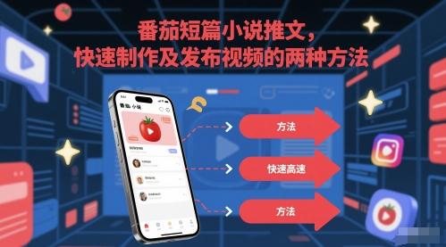 番茄短篇小说推文，快速制作及发布视频的两种方法 图1