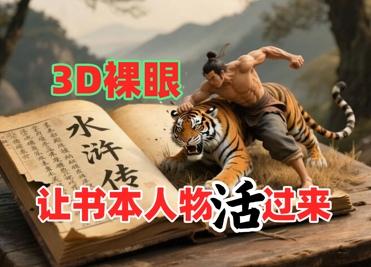 书本人物裸眼3D视频，新的玩法，流量超猛，保姆级教程 图1