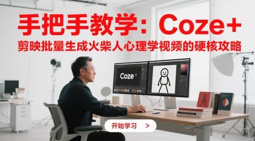 手把手教学:Coze + 剪映批量生成火柴人心理学视频的硬核攻略 图1
