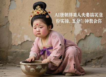 AI唐朝胖美人夫妻搞笑涨粉实操，五分钟教会你 图1
