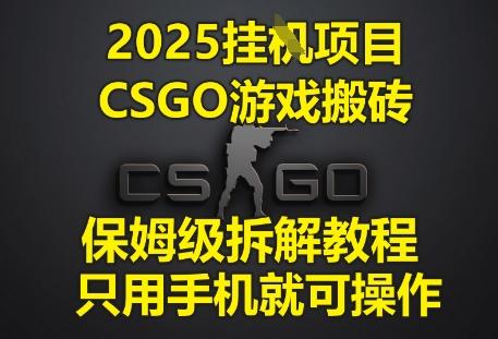 2025挂G项目，CSGO游戏搬砖，保姆级拆解教程，只用手机就可操作【揭秘】 图1