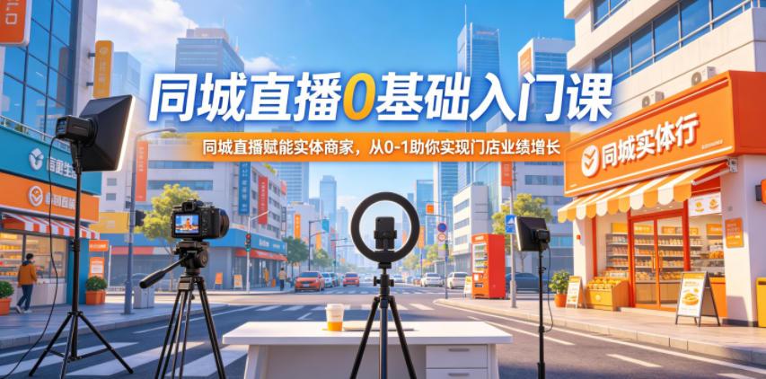 同城直播0基础入门课，同城直播赋能实体商家，从0-1助你实现门店业绩增长 图1
