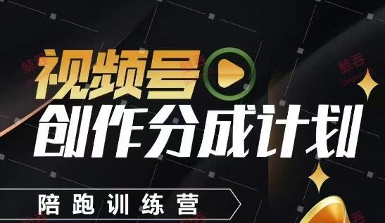 视频号创作分成计划陪跑训练营,手把手教会你如何制作视频,细水长流型项目 图1