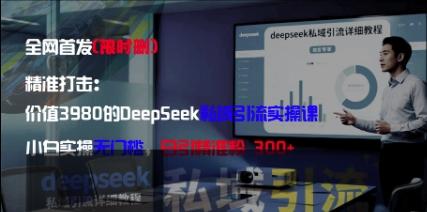 精准打击:价值3980的DeepSeek私域引流实操课,小白实操无门槛,日引精准粉300+ 图1