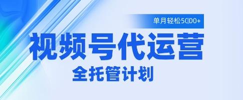 视频号代运营2.0，全程托管招募，单月轻松变现5k【揭秘】 图1