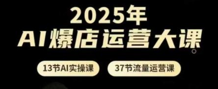 2025年AI爆店运营大课，13节AI实操课+37节流量运营课 图1