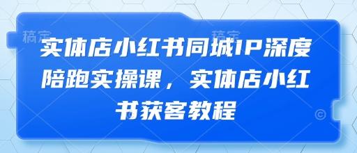 实体店小红书同城IP深度陪跑实操课，实体店小红书获客教程 图1