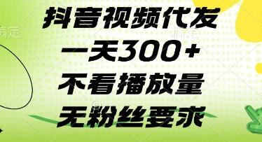 抖音视频代发一天3张+，不看播放量，无粉丝要求【揭秘】 图1