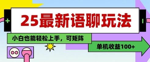 25年最新语聊玩法，纯手工，单机收益100+，小白也能轻松上手，可矩阵操作 图1